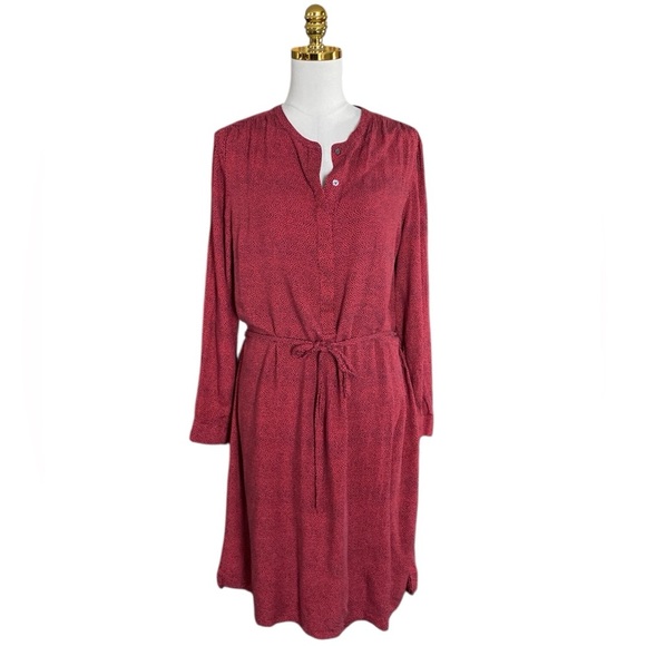 Boden Women’s Red Polka Dots Long Sleeve A-Line Shift Dress Size 14L - Picture 1 of 10